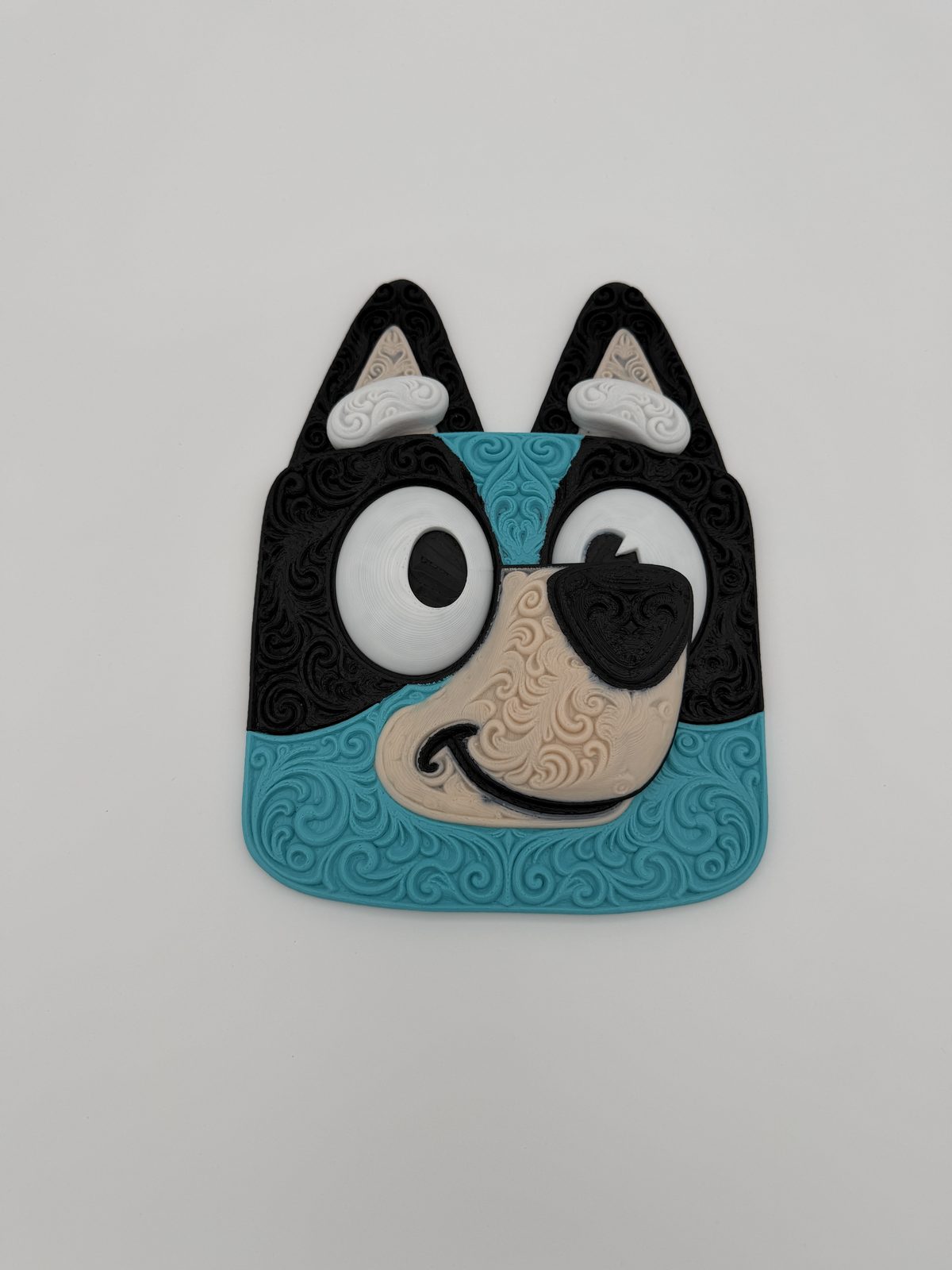 Bluey Ornamental Wall Art — handmade 3D printed wall art made in Canada