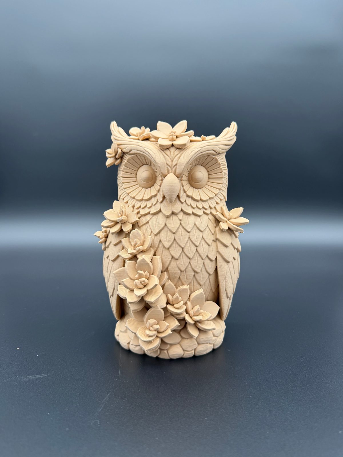 Floral Owl Figurine