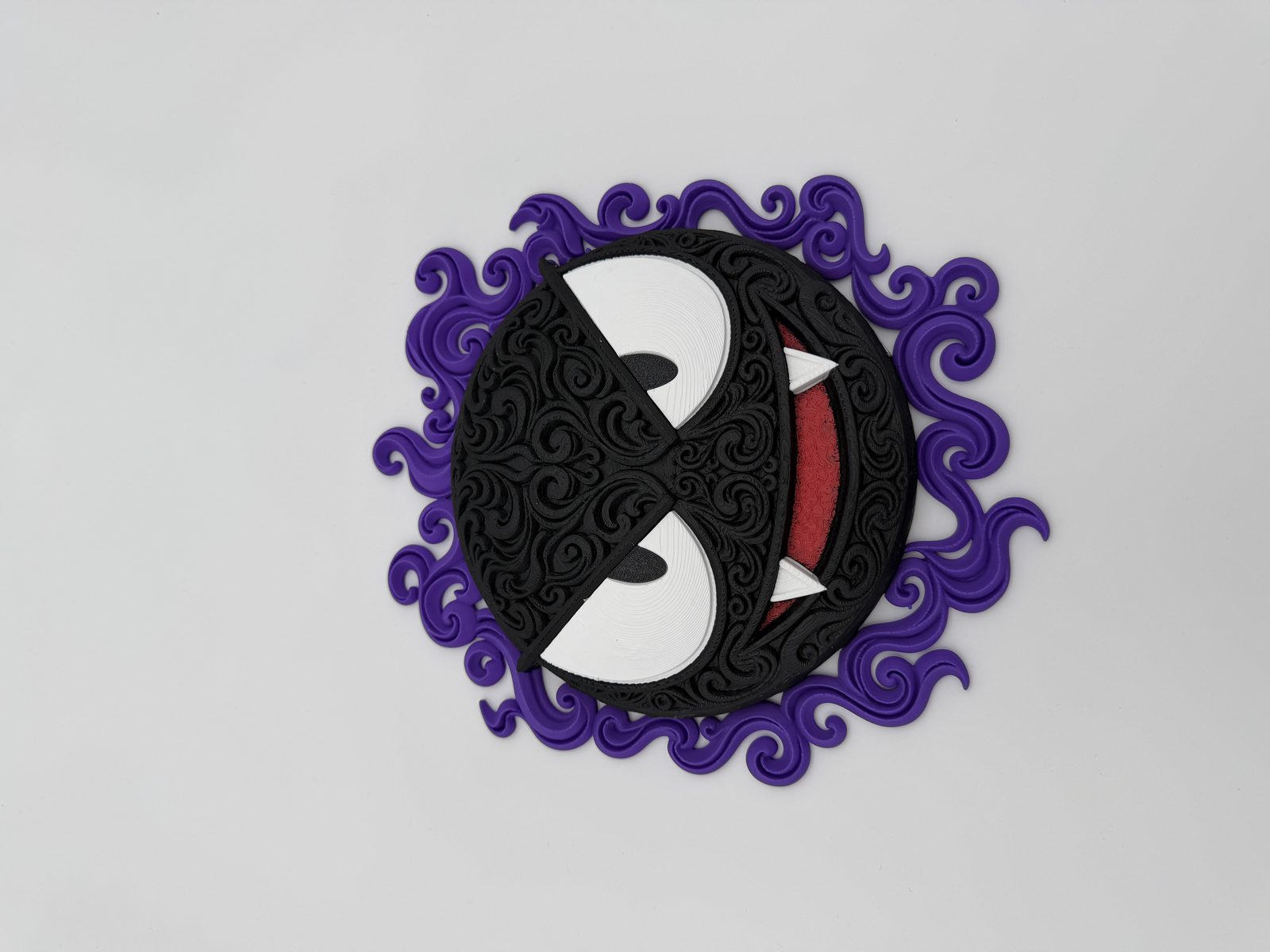 Gastly Ornamental Wall Art — handmade 3D printed wall art made in Canada