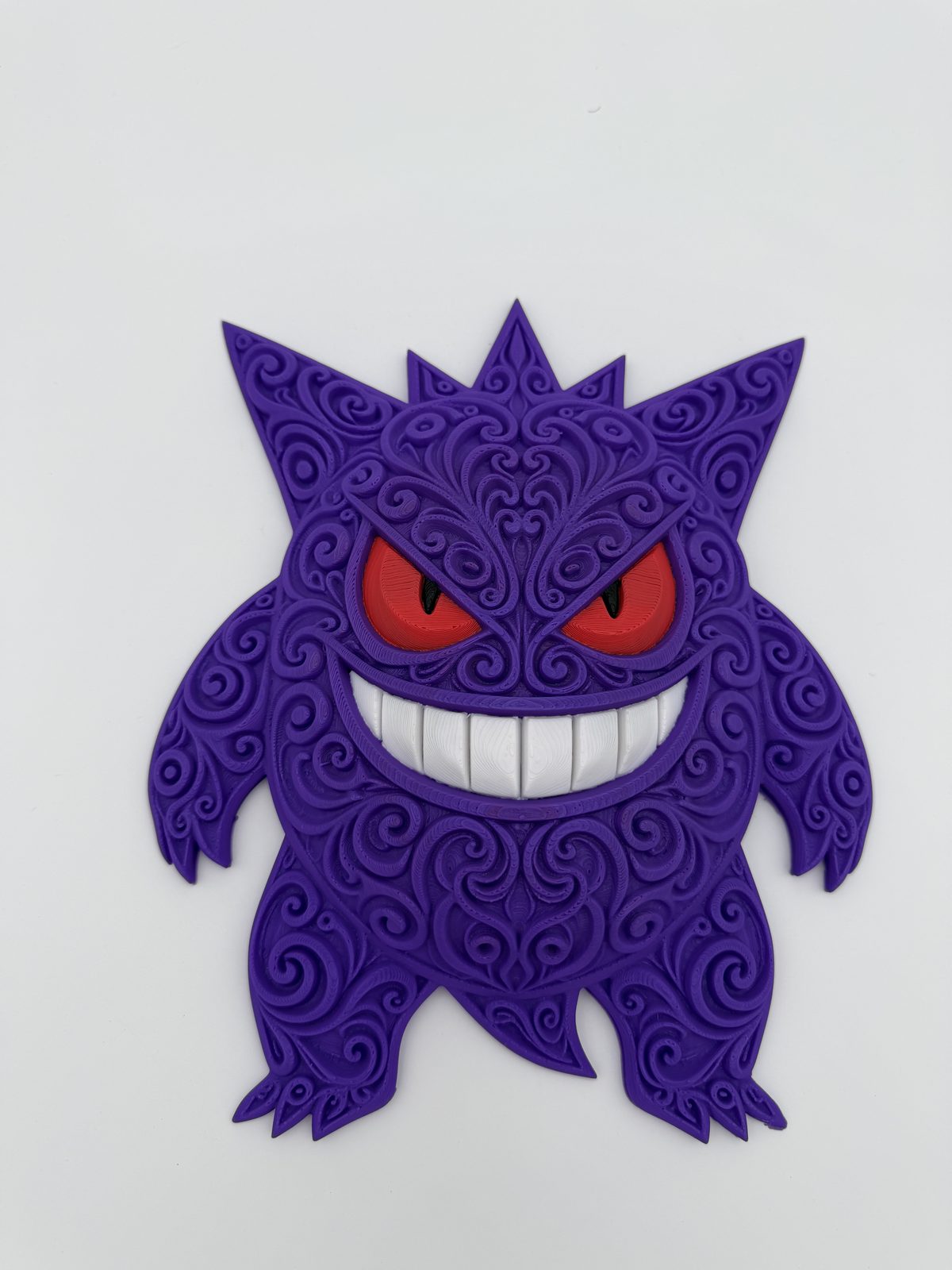 Gengar Ornamental Wall Art — handmade 3D printed wall art made in Canada