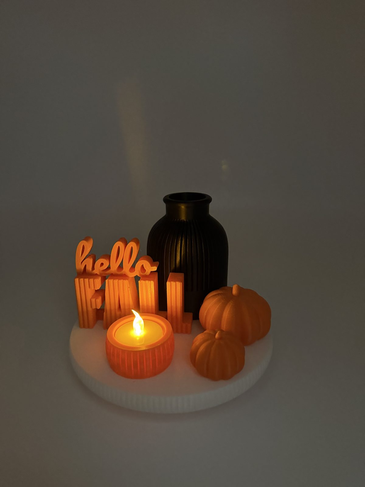 3D printed Hello Fall tabletop display