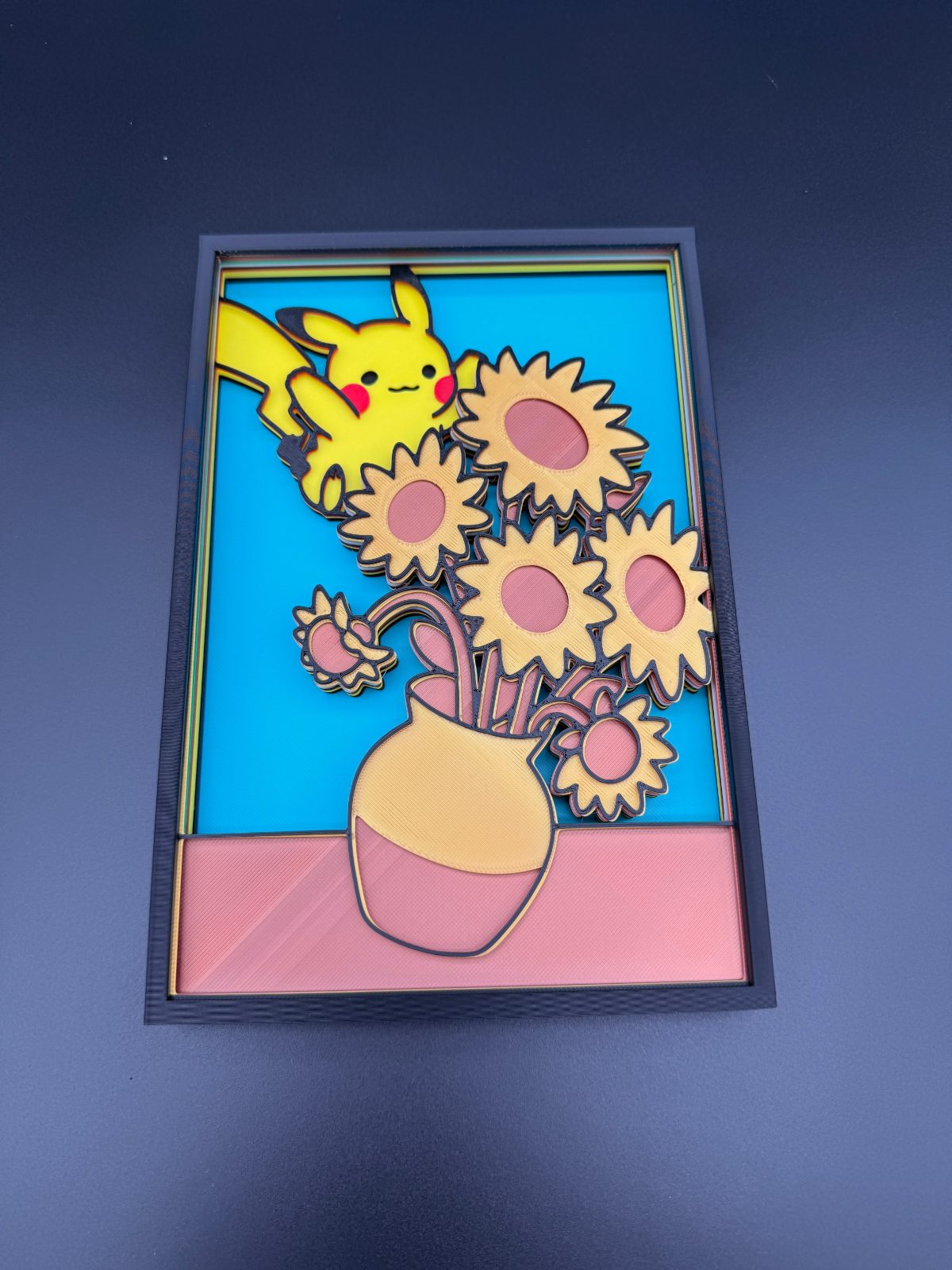 Pikachu Van Gogh Framed Print