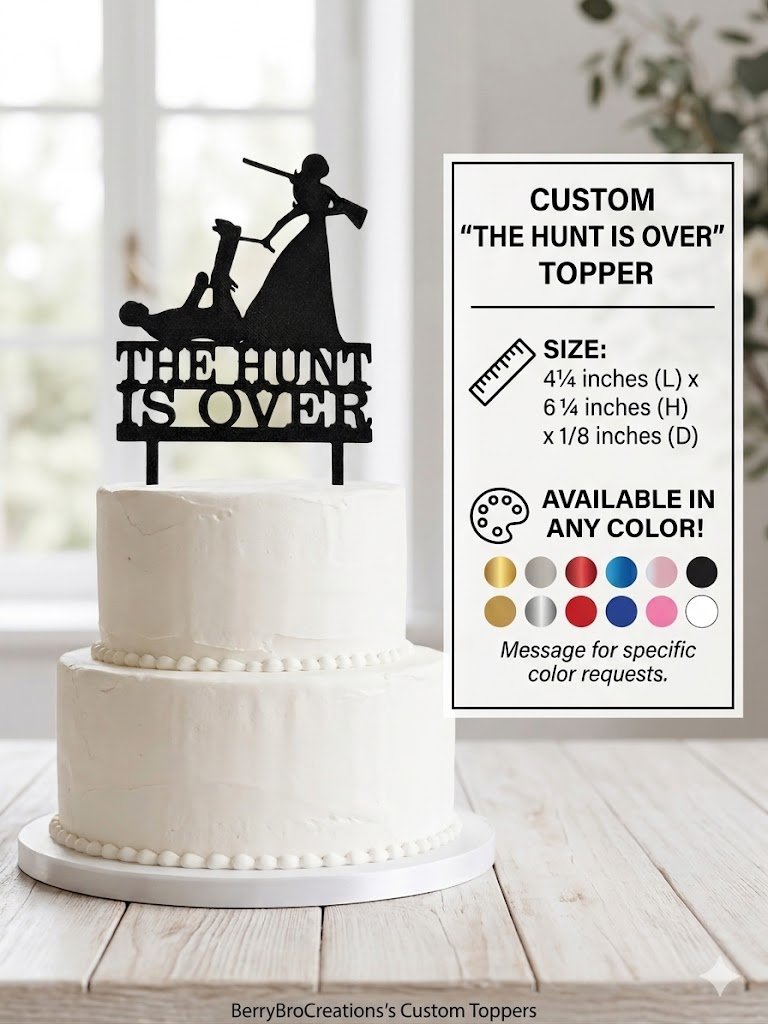 The Hunt Is Over Cake Topper photo 4