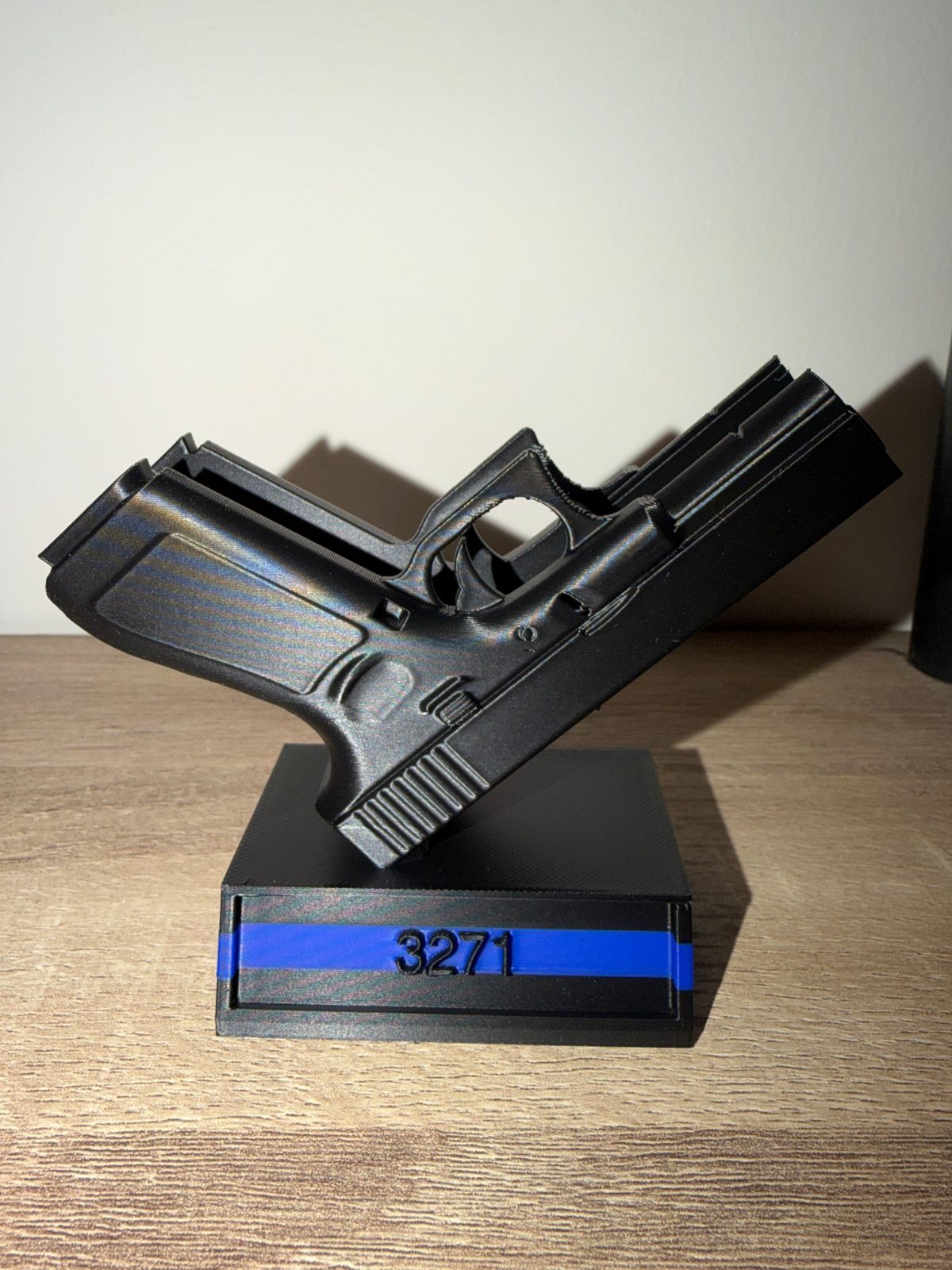 Thin Blue Line Gun Business Card Holder