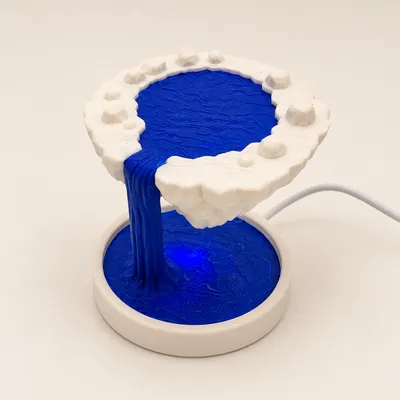 Floating-island USB RGB lamp — studio-edited photo; original photos on listing