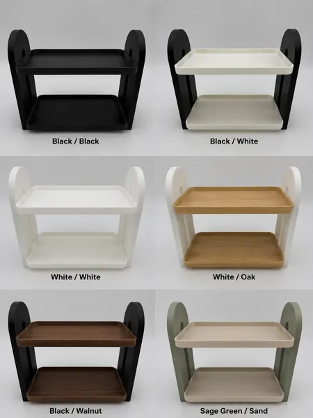 Modern Wave Two-Tier Shelf
