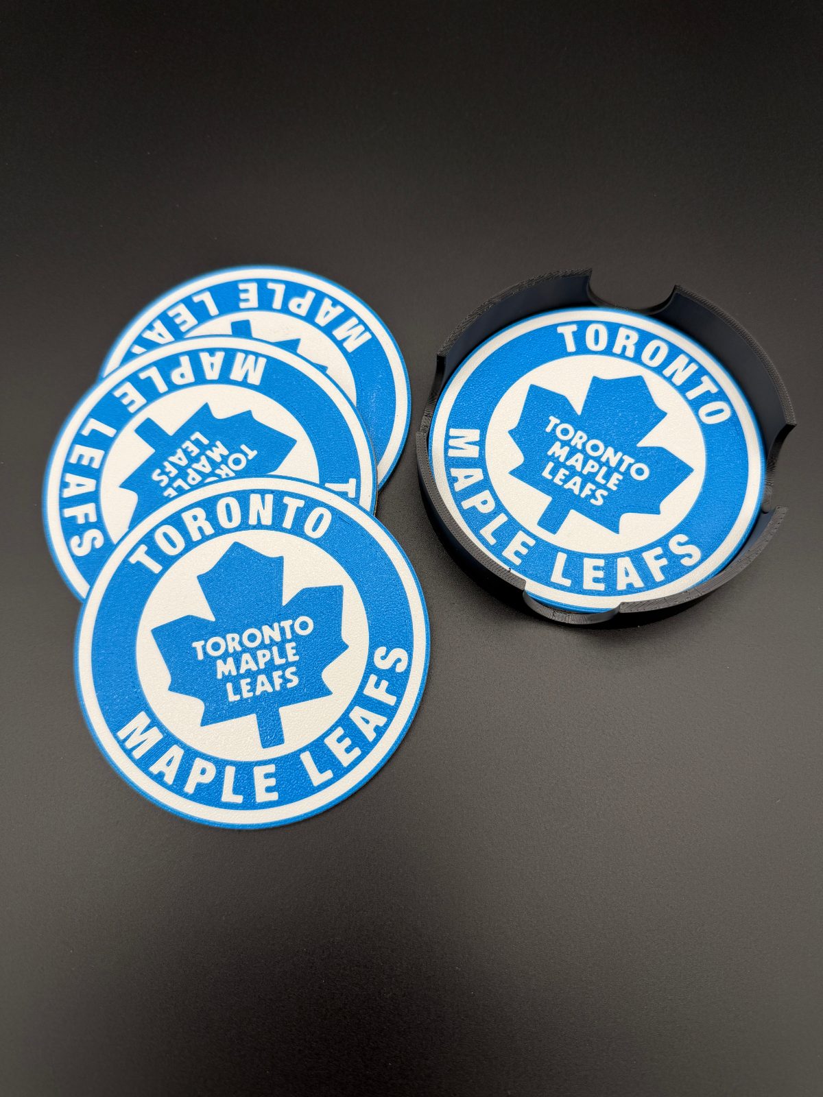 Toronto Maple Leafs Coasters — handmade 3D printed sports made in Canada