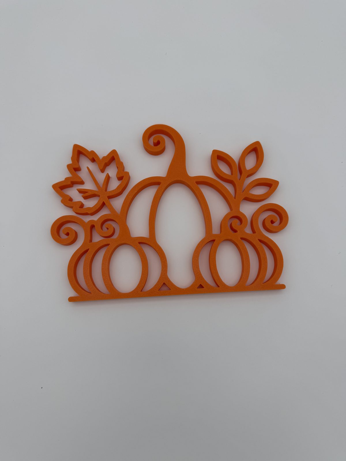 Orange triple pumpkin fall wall decoration